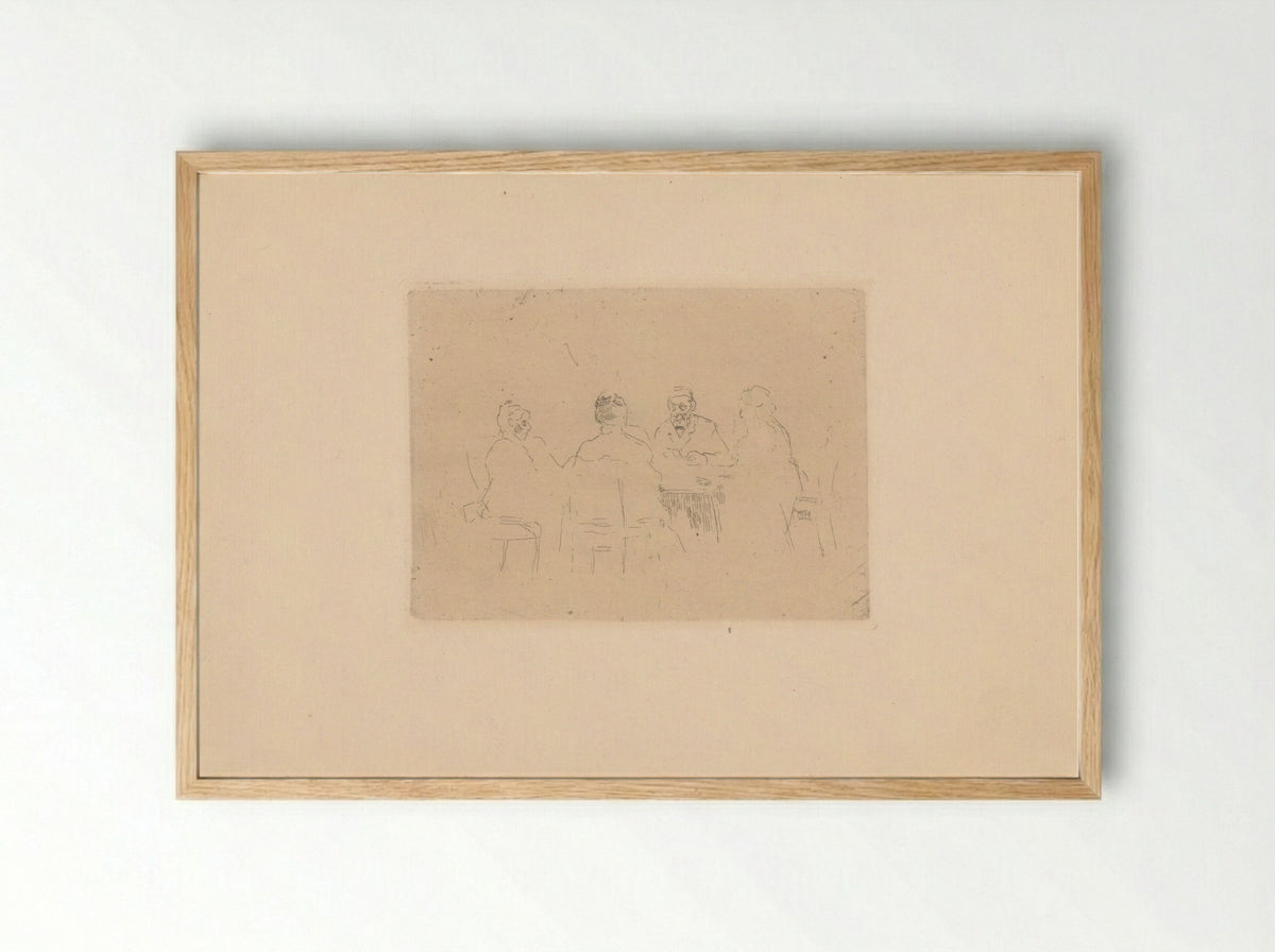 Kaartspelers - Frederika Henriëtte Broeksmit - Framed Print Wood