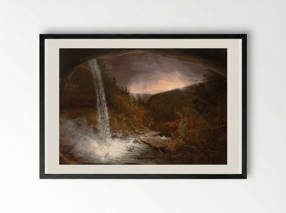 Kaaterskill Falls - Thomas Cole - Framed Print Black