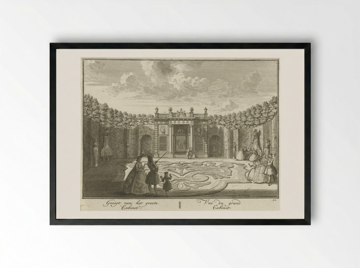 Kabinet in de tuin van Huis ter Meer te Maarssen - Hendrik de Leth - Framed Print Black