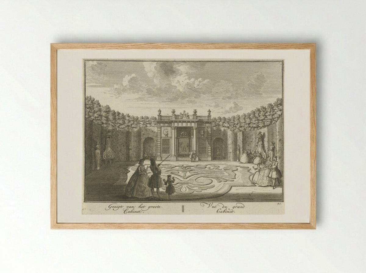 Kabinet in de tuin van Huis ter Meer te Maarssen - Hendrik de Leth - Framed Print Wood
