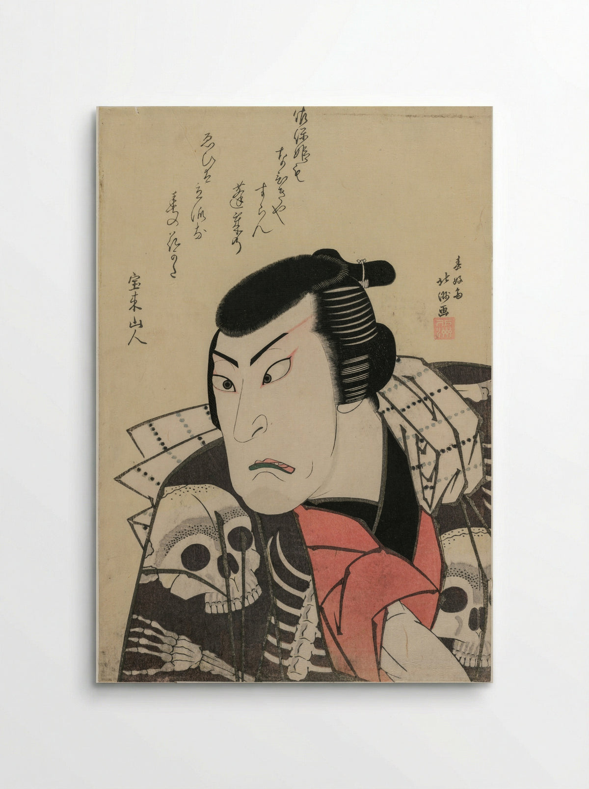 Kabuki Actors Asao Yūjirō and Ichikawa Ebijūrō I - Shunkōsai Hokushū - Poster