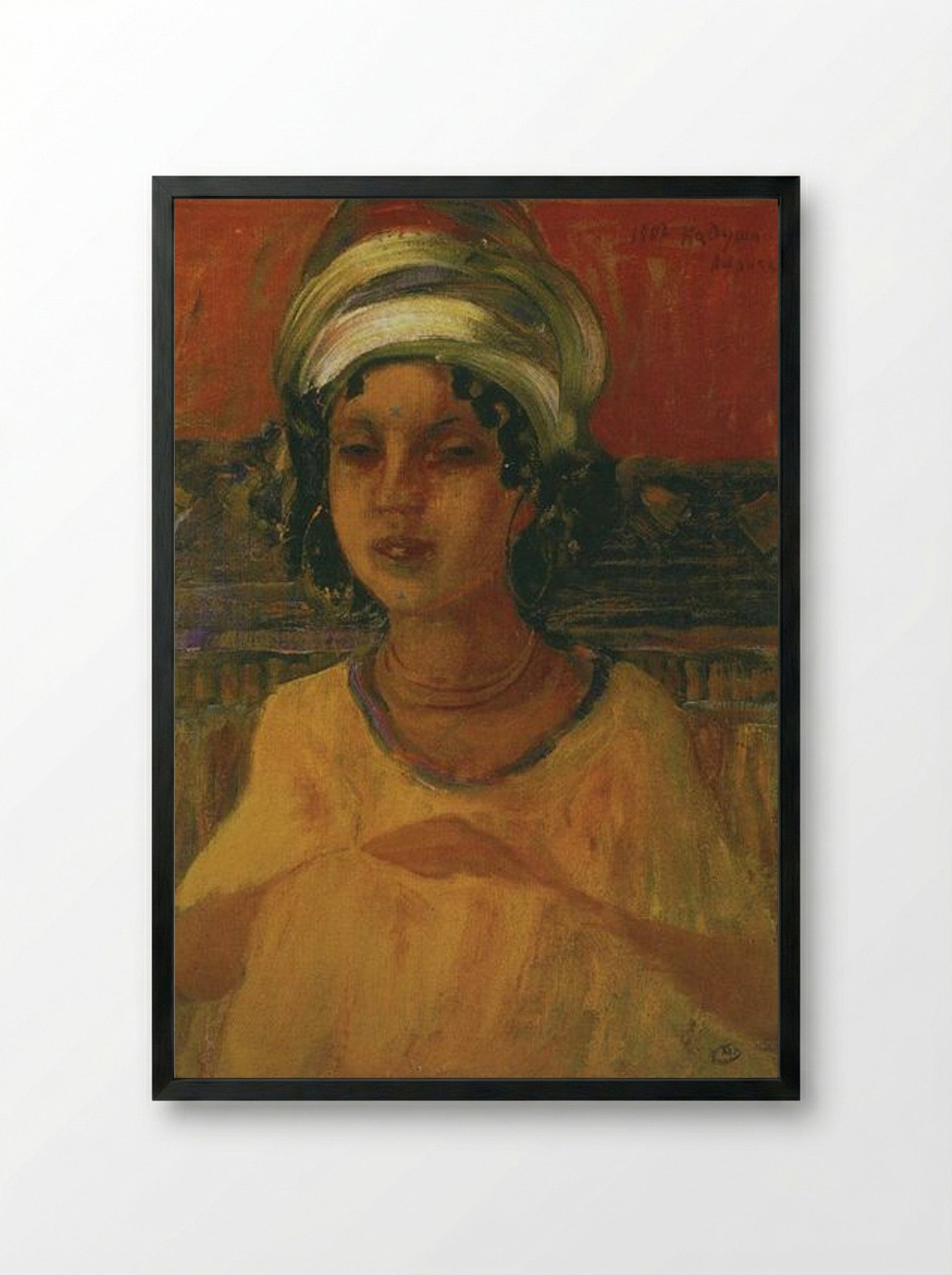 Kadusha - Kuzma Petrov-Vodkin - Framed Print Black