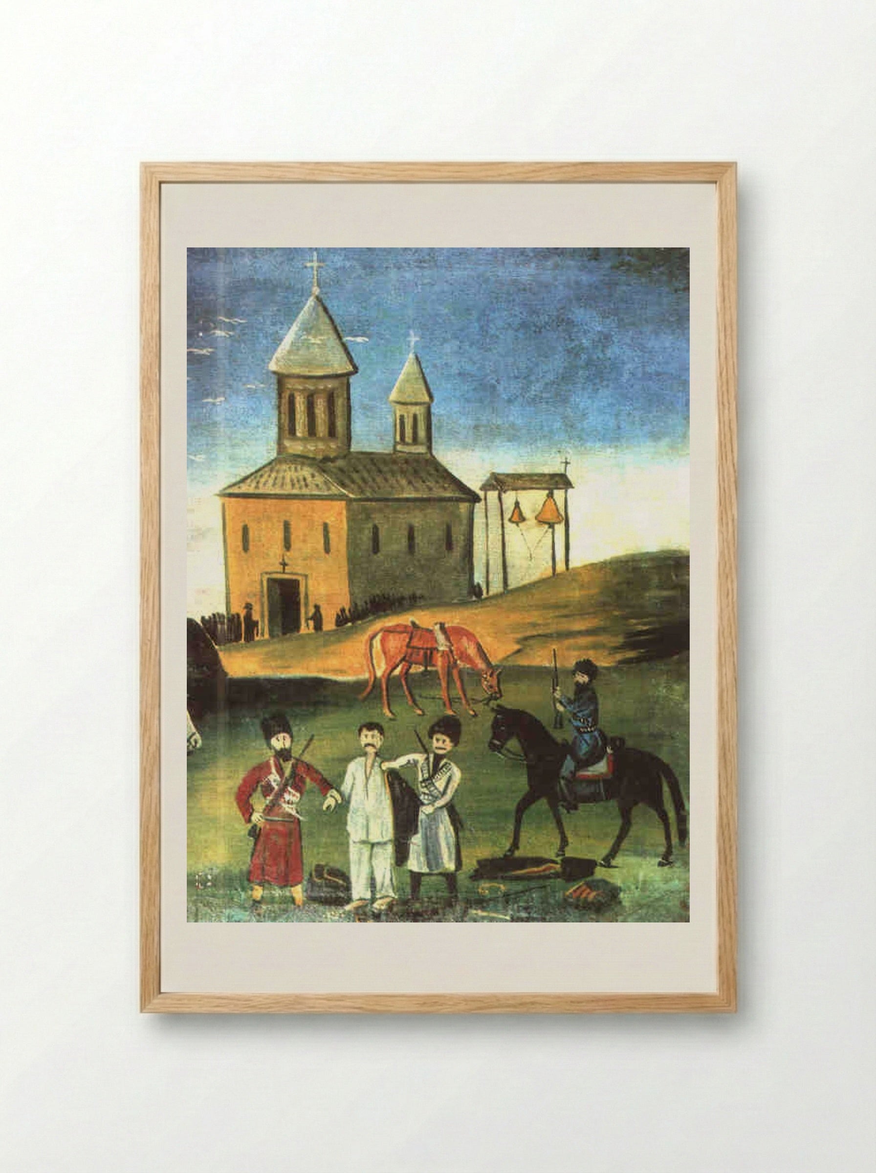 Kakhetian Epos (Alazani Valley) - Niko Pirosmani - Framed Print Wood