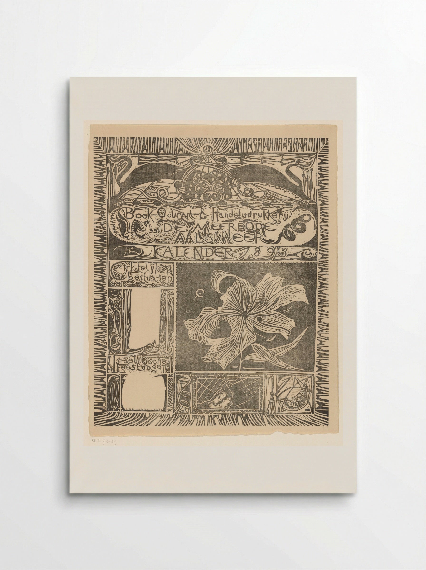 Kalenderblad 1893 - Carel Adolph Lion Cachet - Poster