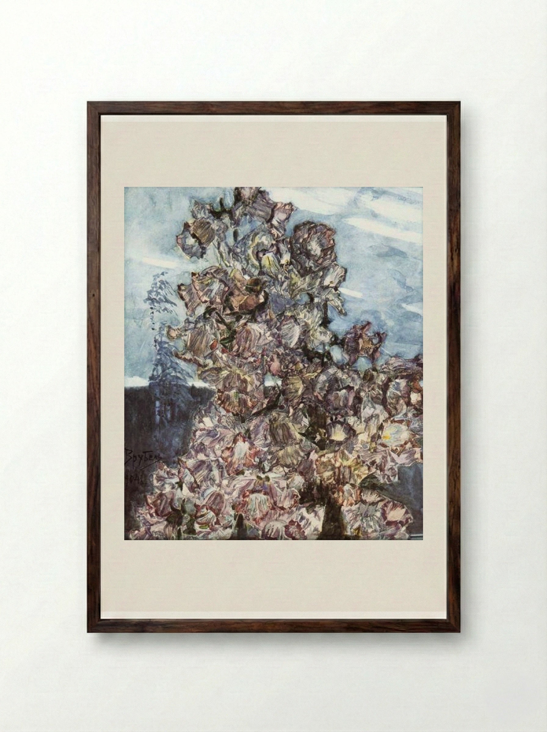 Kampanules - Mikhail Vrubel - Framed Print Dark Wood
