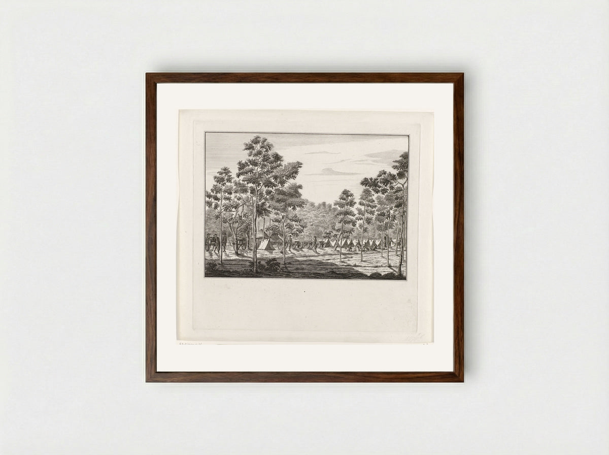Kampement Woudenberg (voorzijde) - Jan Lucas van der Beek - Framed Print Dark Wood