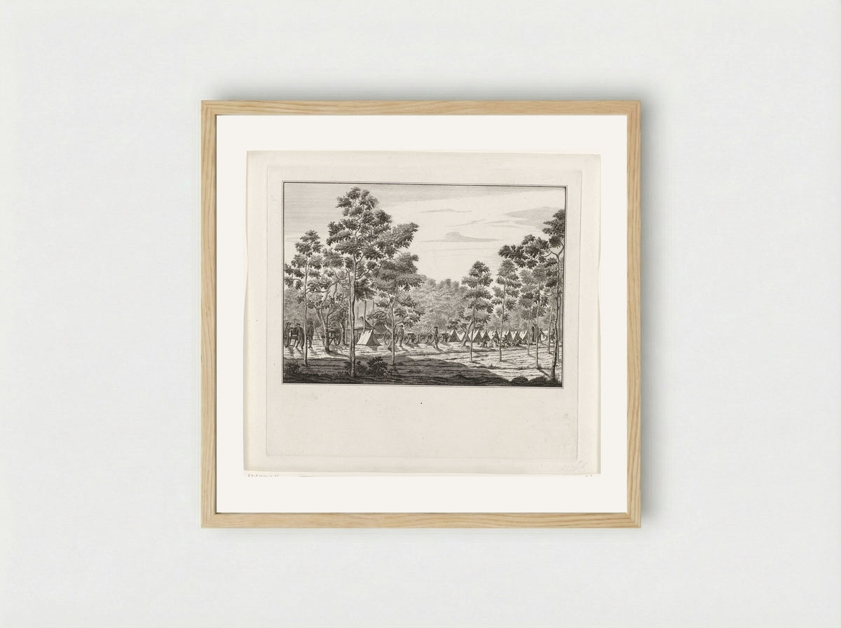Kampement Woudenberg (voorzijde) - Jan Lucas van der Beek - Framed Print Wood