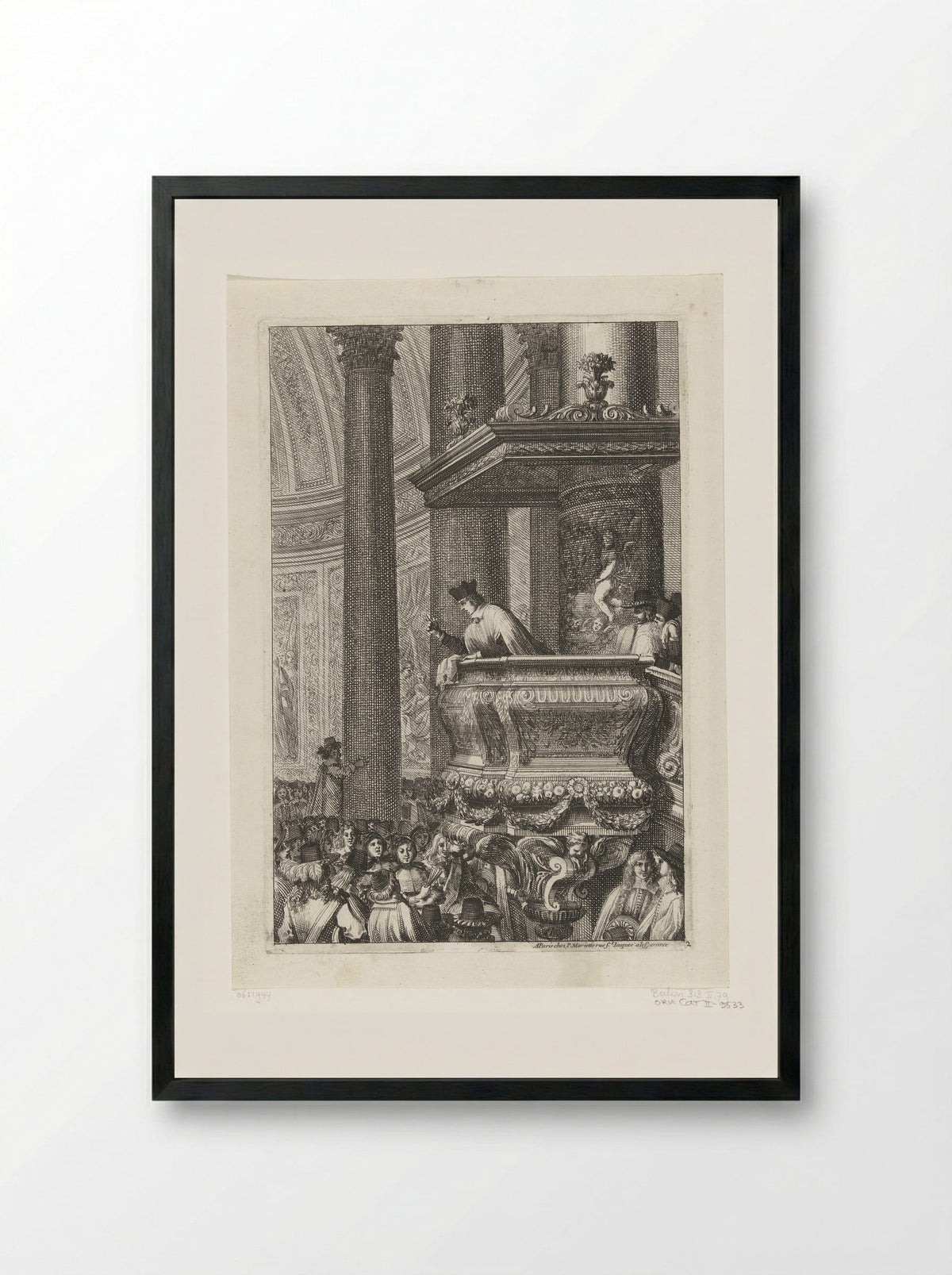 Kansel van opzij gezien - Jean Lepautre - Framed Print Black