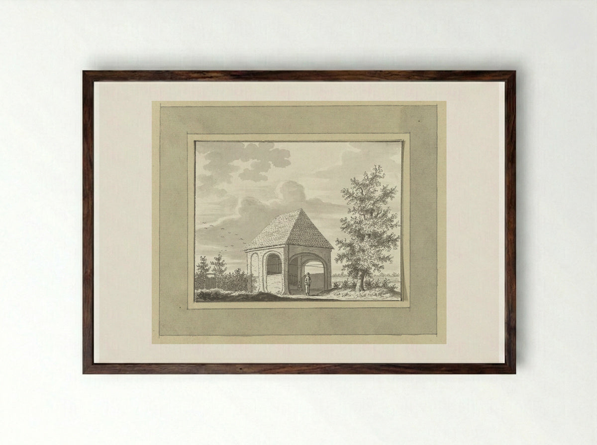 Kapel bij Ziegtelen - Ernst Willem Jan Bagelaar - Framed Print Dark Wood