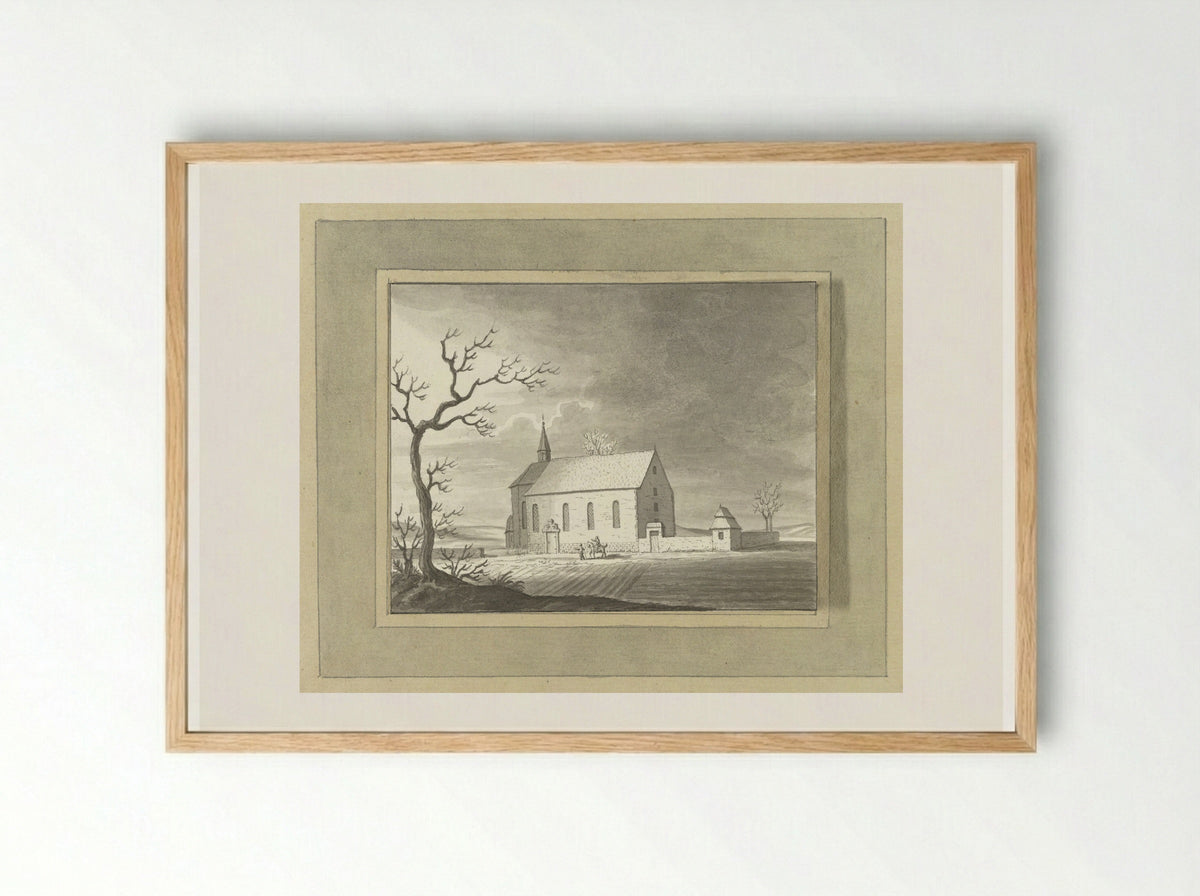 Kapel buiten Zillinge bij Würzburg - Ernst Willem Jan Bagelaar - Framed Print Wood