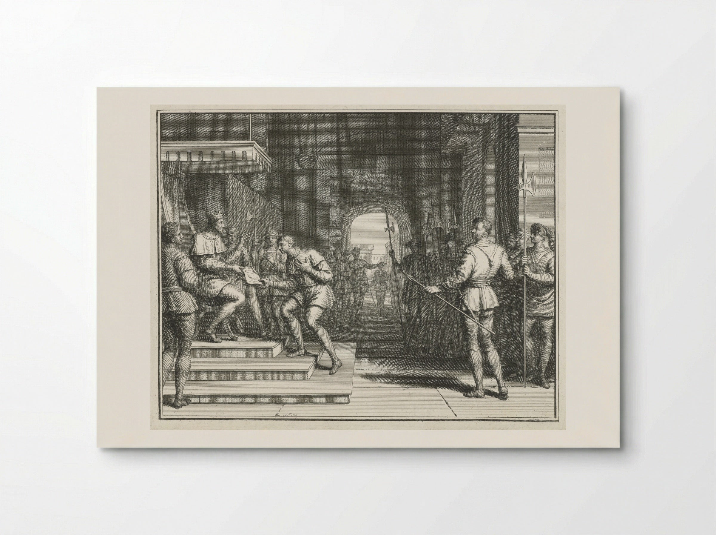 Karel de Eenvoudige verleent Dirk I de titel graaf van Holland - Pieter Tanjé - Poster