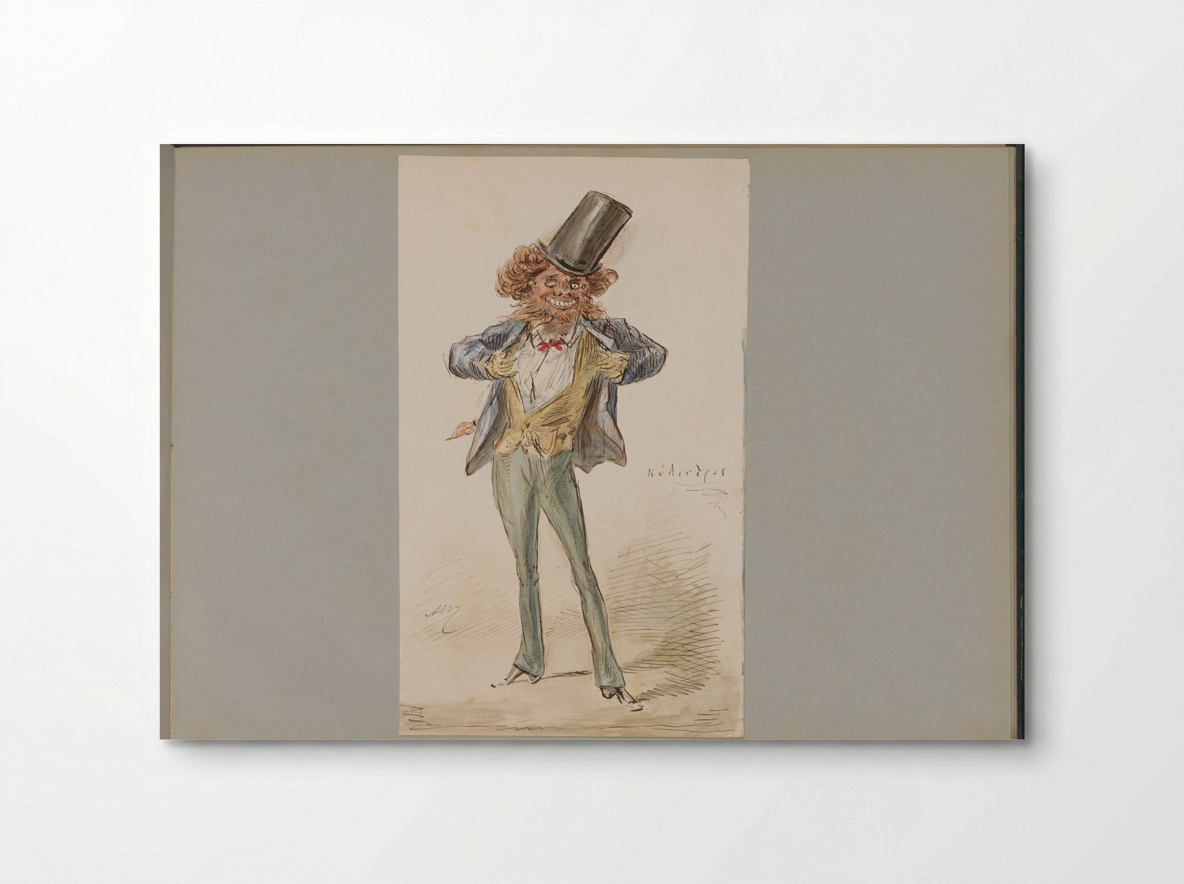 Karikaturale figuur met een bolhoed - Alexander Ver Huell - Poster