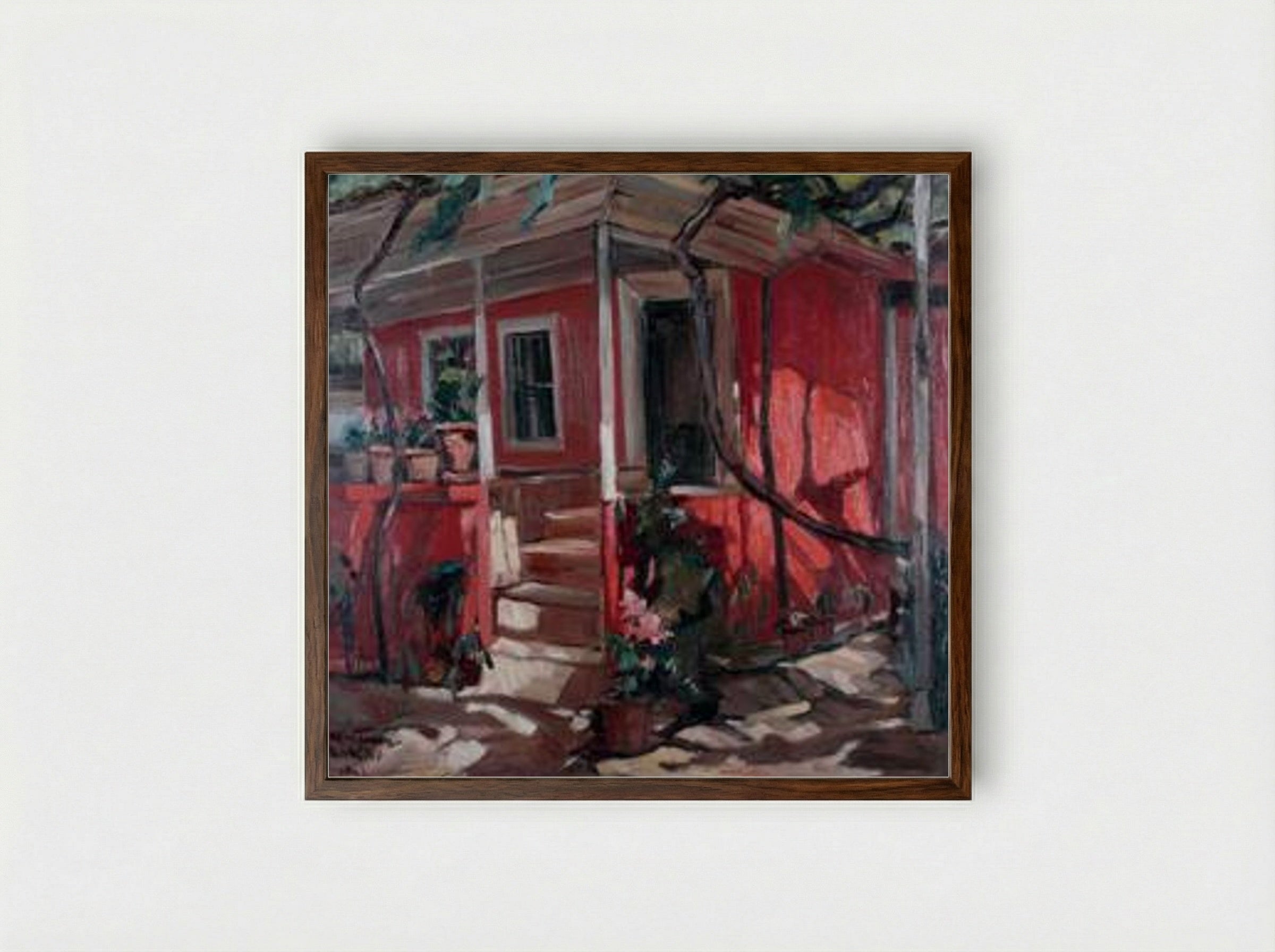 Karlovo Courtyard - Nikola Tanev - Framed Print Dark Wood