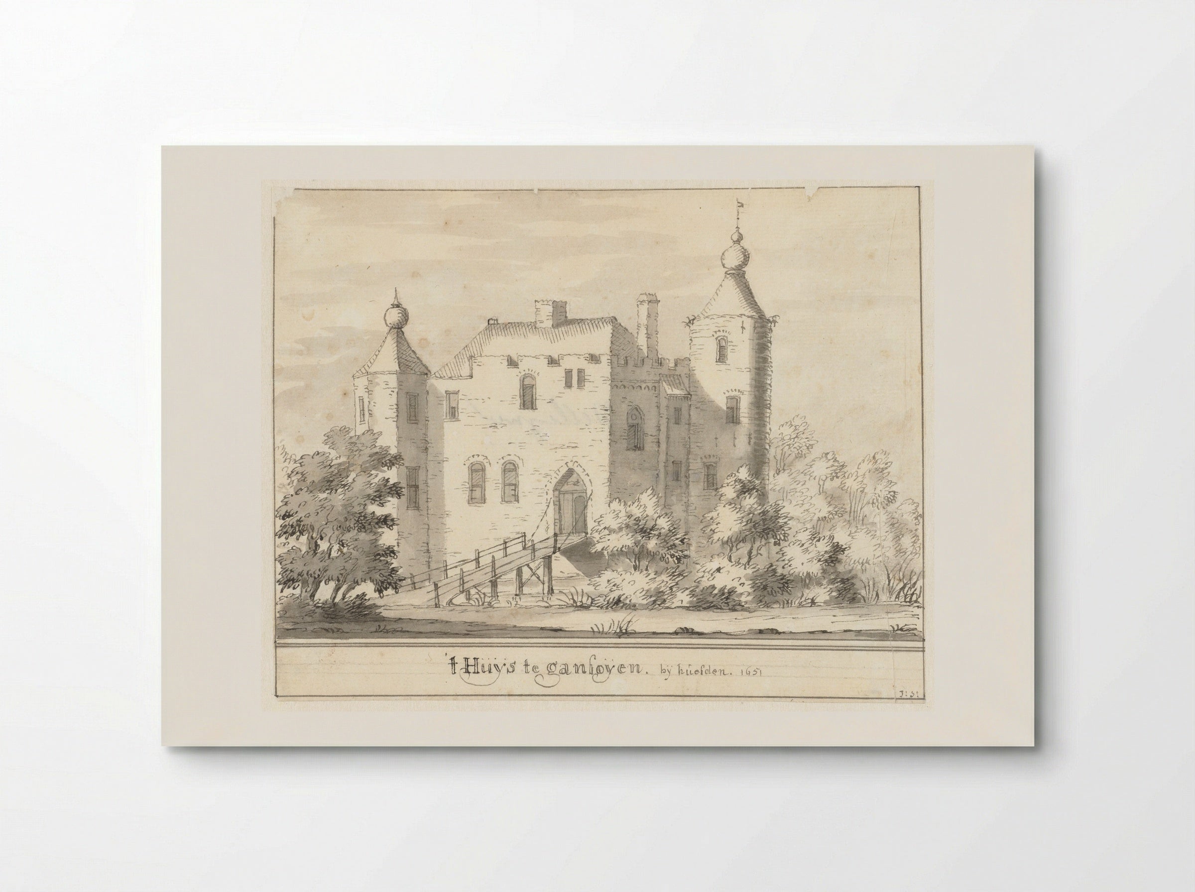 Kasteel Gansoyen bij Heusden - Jacobus Stellingwerff - Poster