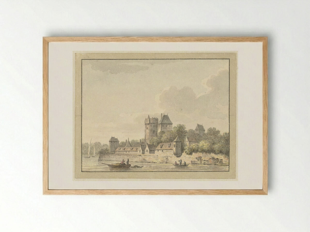 Kasteel Kuilenburg - Johann Heinrich Müntz - Framed Print Wood