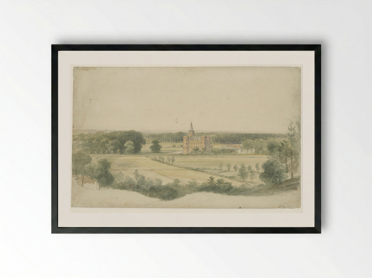 Kasteel Moyland bij Kleef - Lodewijk Johannes Kleijn - Framed Print Black