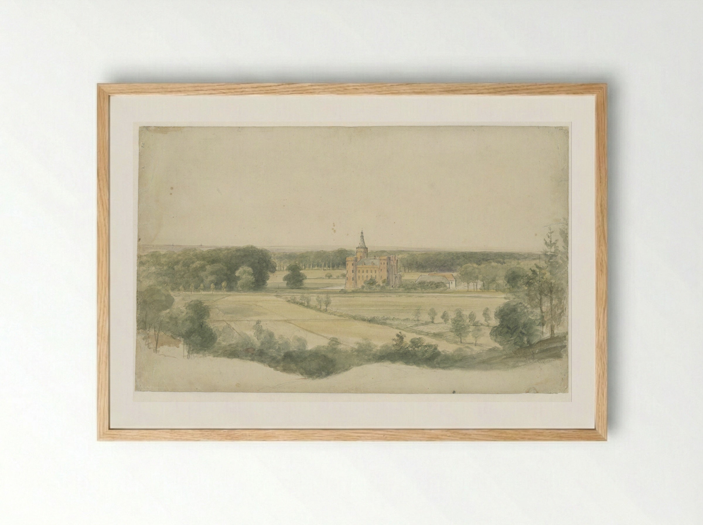 Kasteel Moyland bij Kleef - Lodewijk Johannes Kleijn - Framed Print Wood