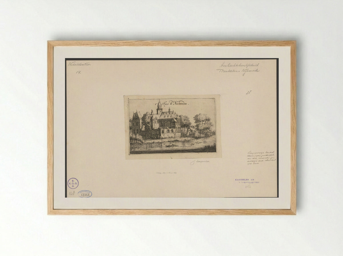 Kasteel Nijenrode aan de Vecht - Johannes Leupenius - Framed Print Wood