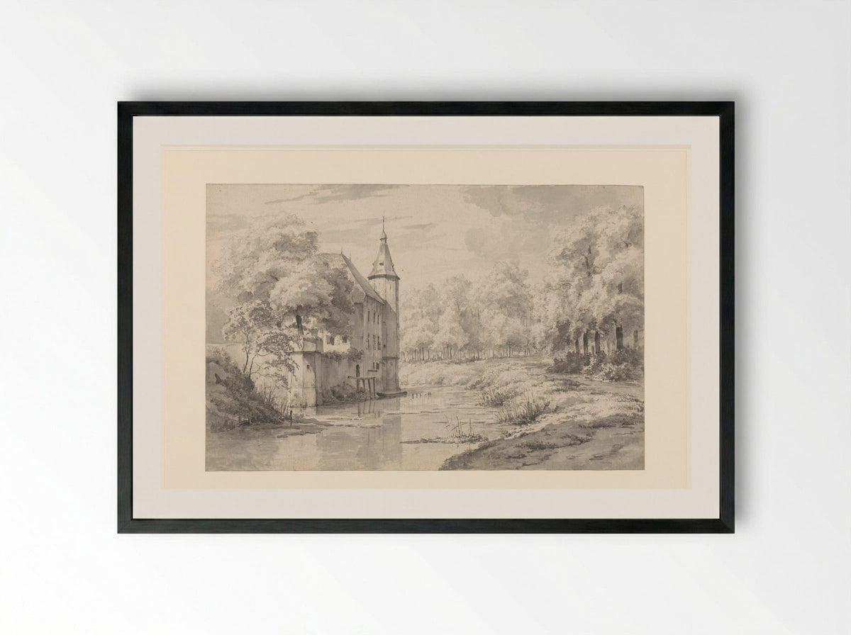 Kasteel Soelen - George Andries Roth - Framed Print Black