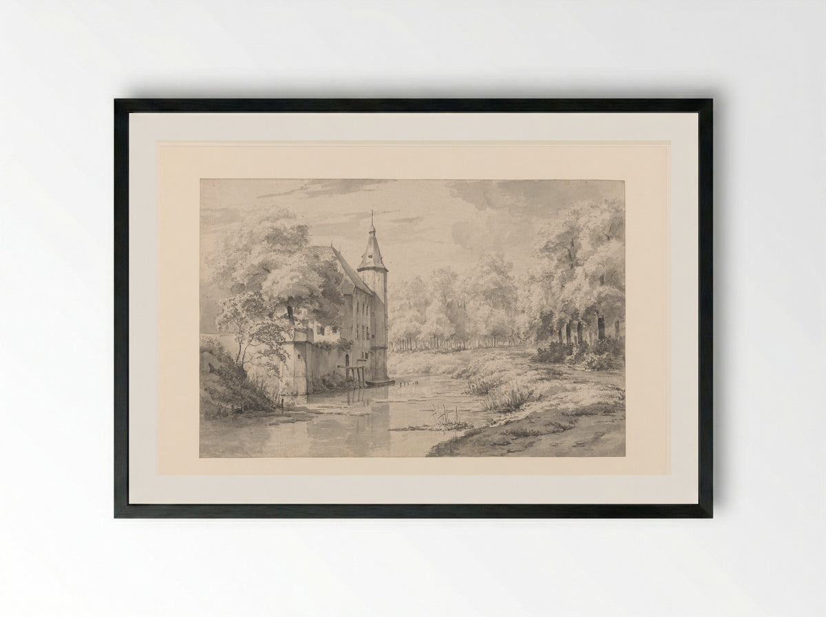 Kasteel Soelen - George Andries Roth - Framed Print Black
