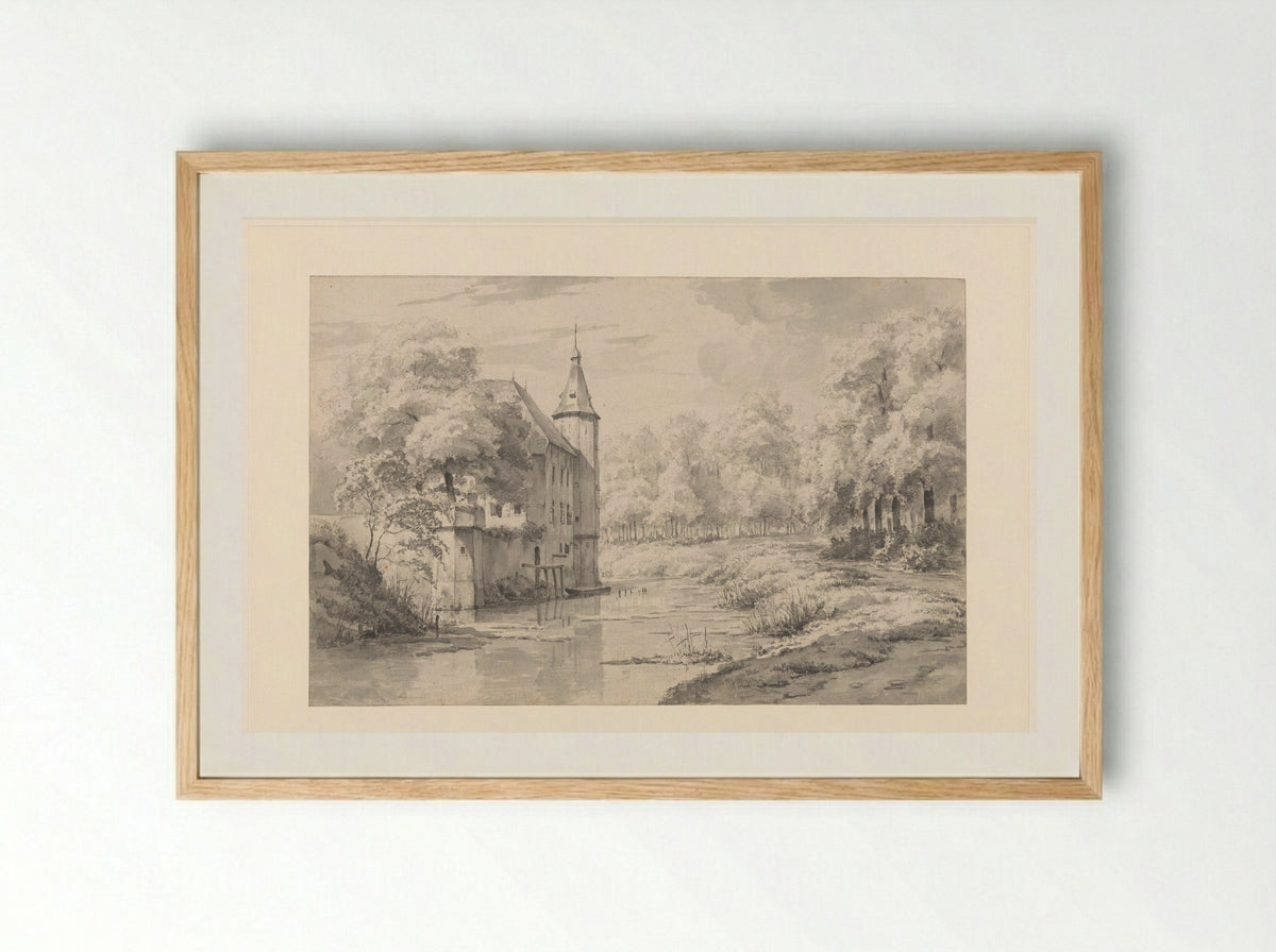 Kasteel Soelen - George Andries Roth - Framed Print Wood