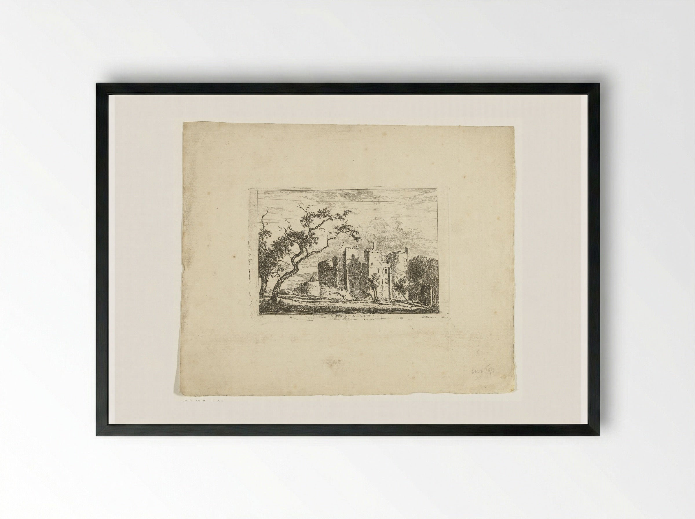 Kasteel de Haar - Hermanus van Brussel - Framed Print Black