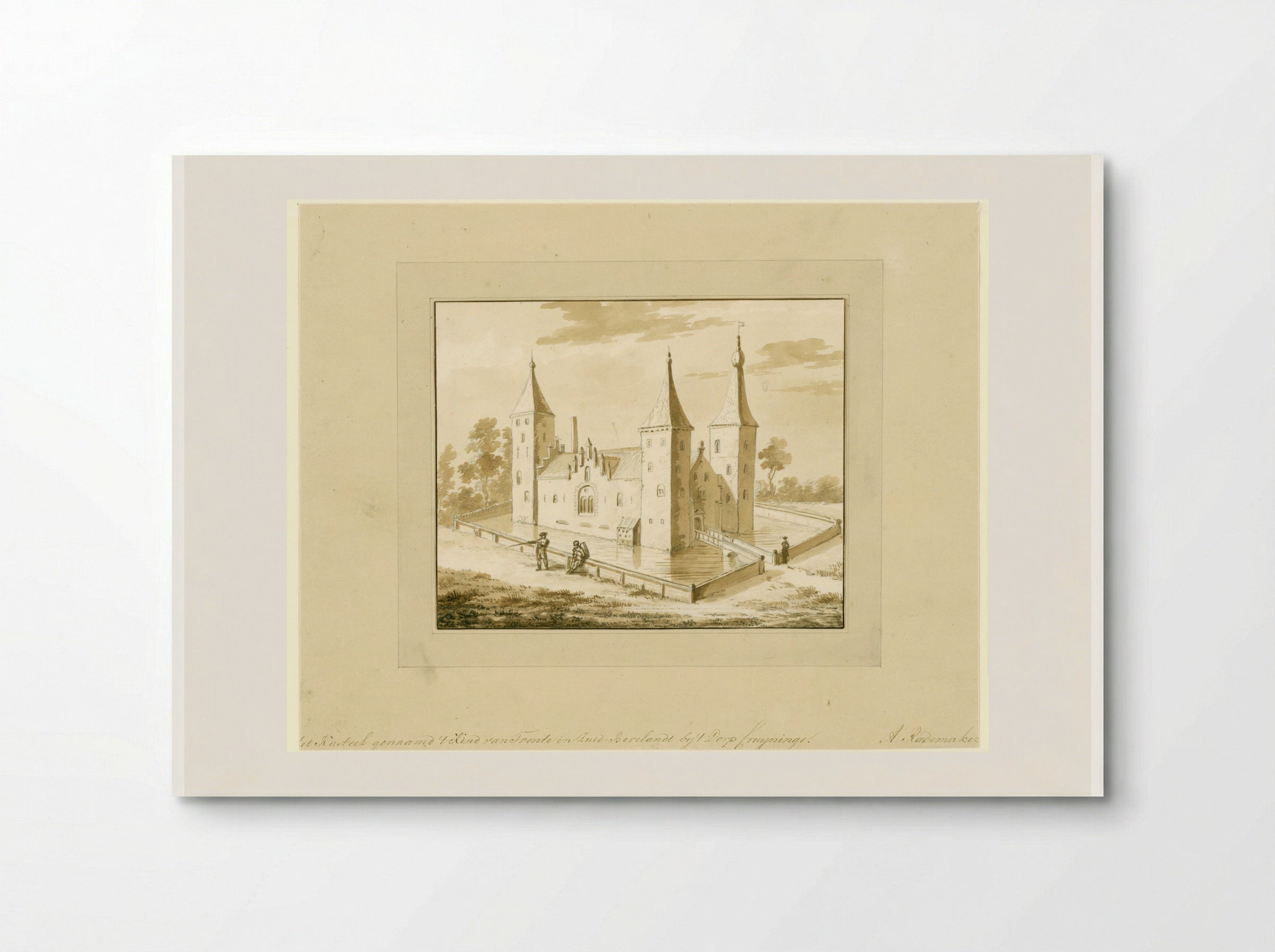 Kasteel 't Kind van Trente bij Kruiningen - Abraham Rademaker - Poster