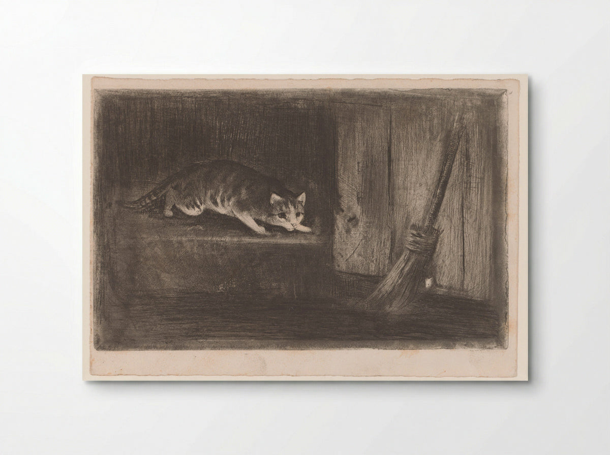 Kat en muis (Cat and Mouse) - Charles Verlat - Poster