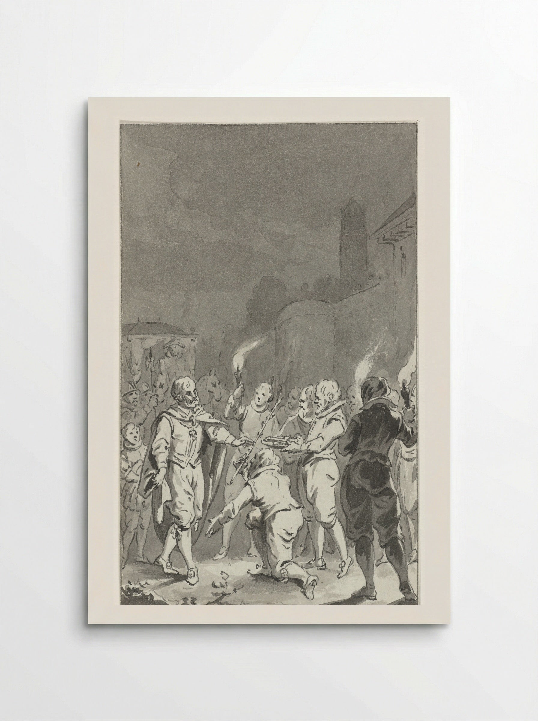 Keizer Karel V ontvangt de sleutels van de poorten en de roede van justitie van Utrecht - Jacobus Buys - Poster