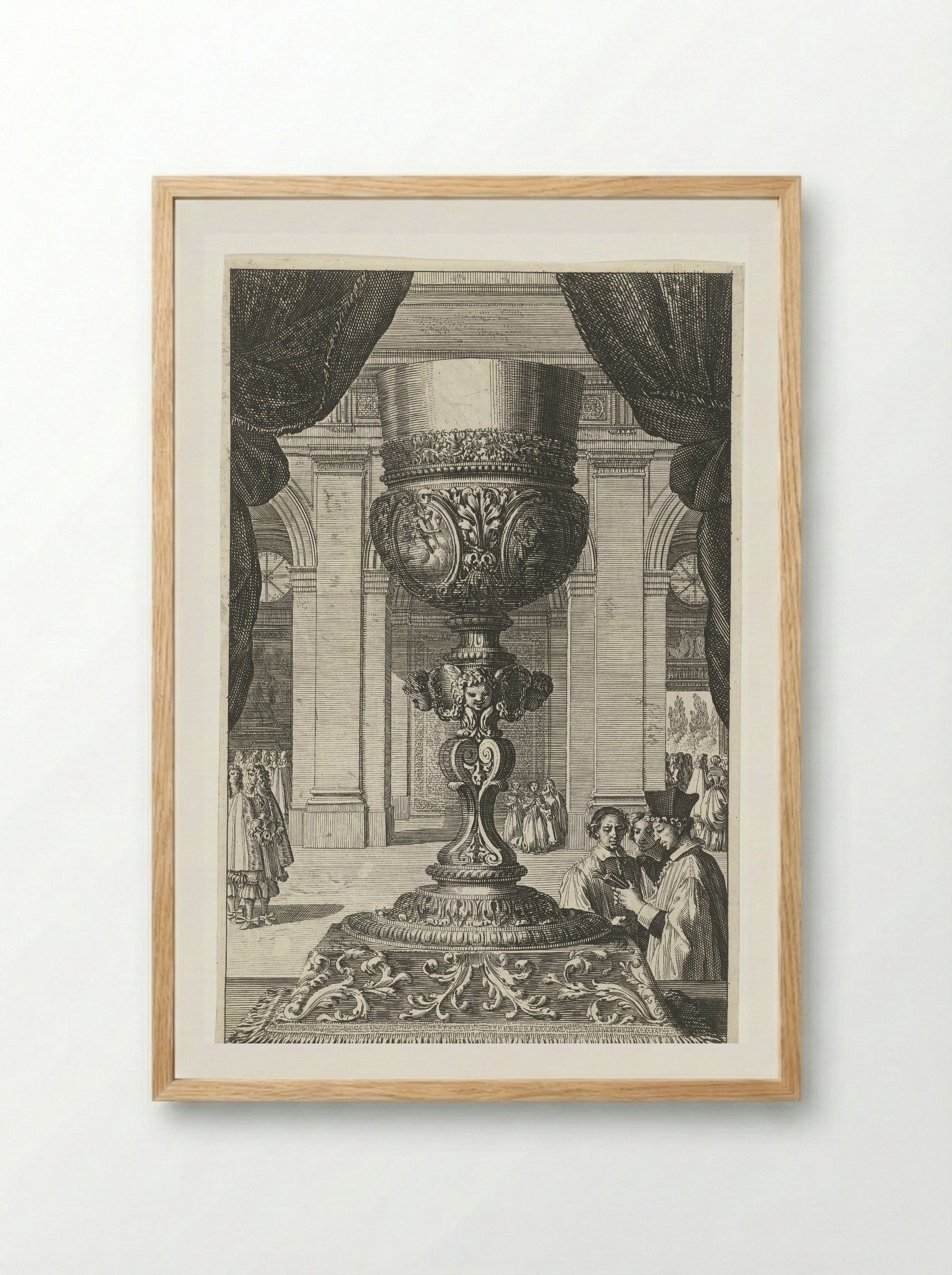 Kelk voor muur van kerk - Jean Lepautre - Framed Print Wood