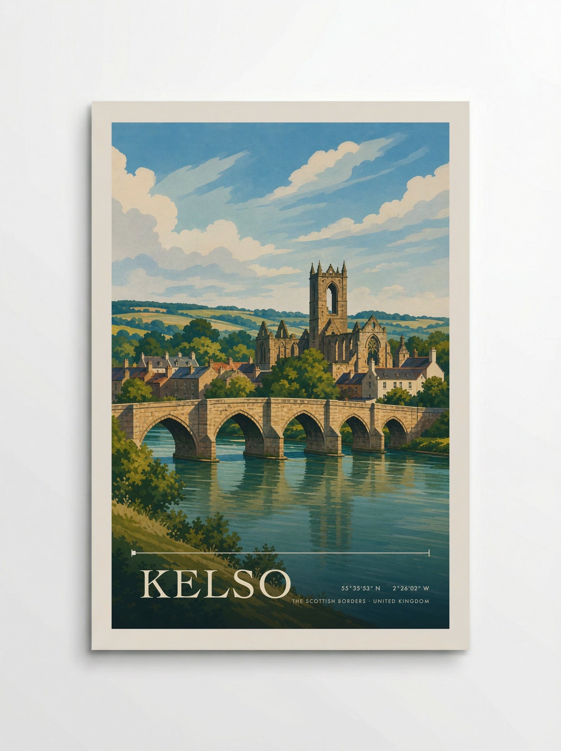 Kelso The Scottish Borders United Kingdom Travel Poster - Poster