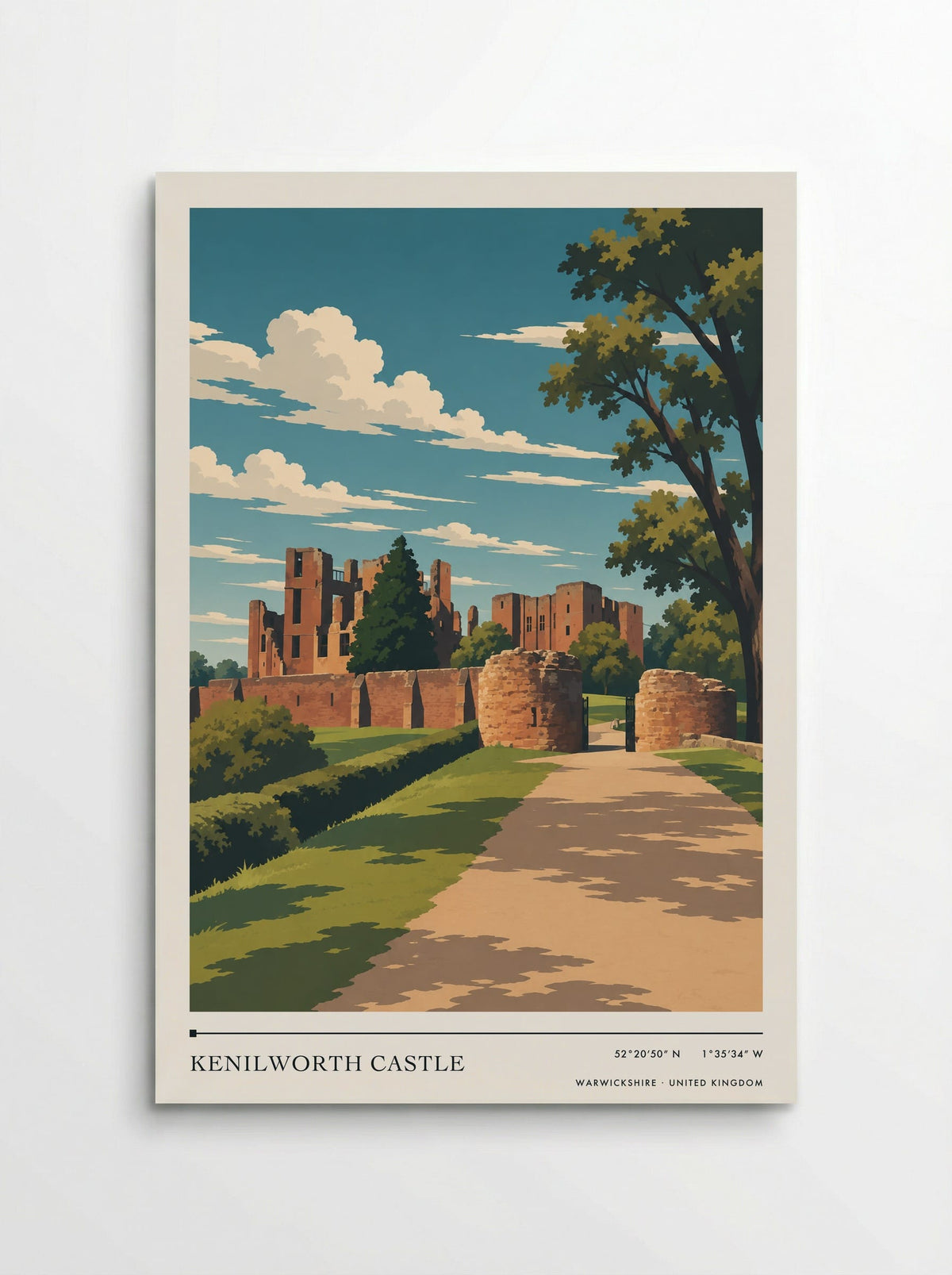 Kenilworth Castle, Warwickshire | Travel Poster - Poster