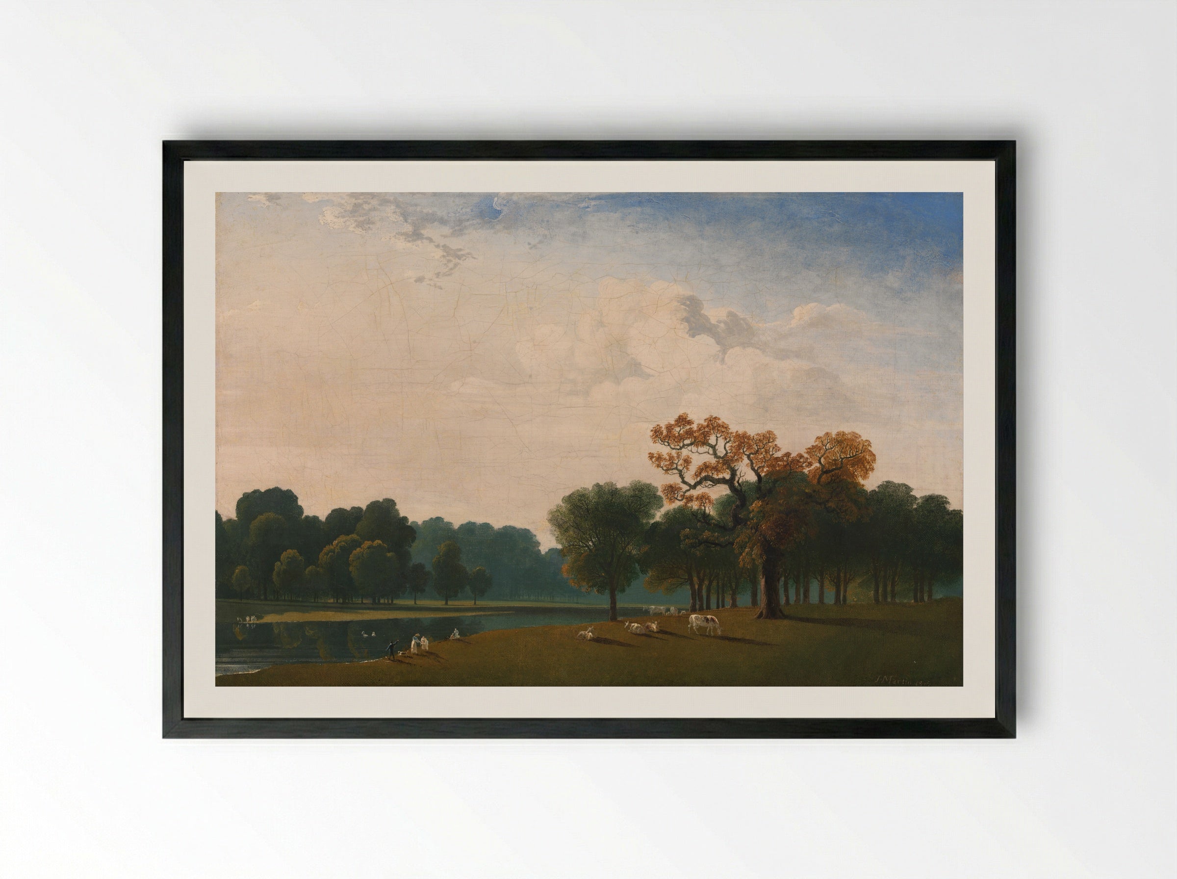 Kensington Gardens - John Martin - Framed Print Black