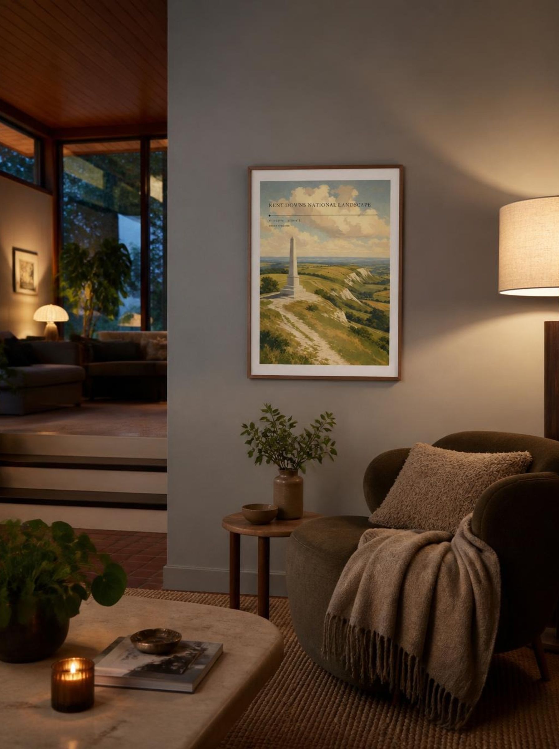 Kent Downs National Landscape United Kingdom Travel Poster - Lifestyle