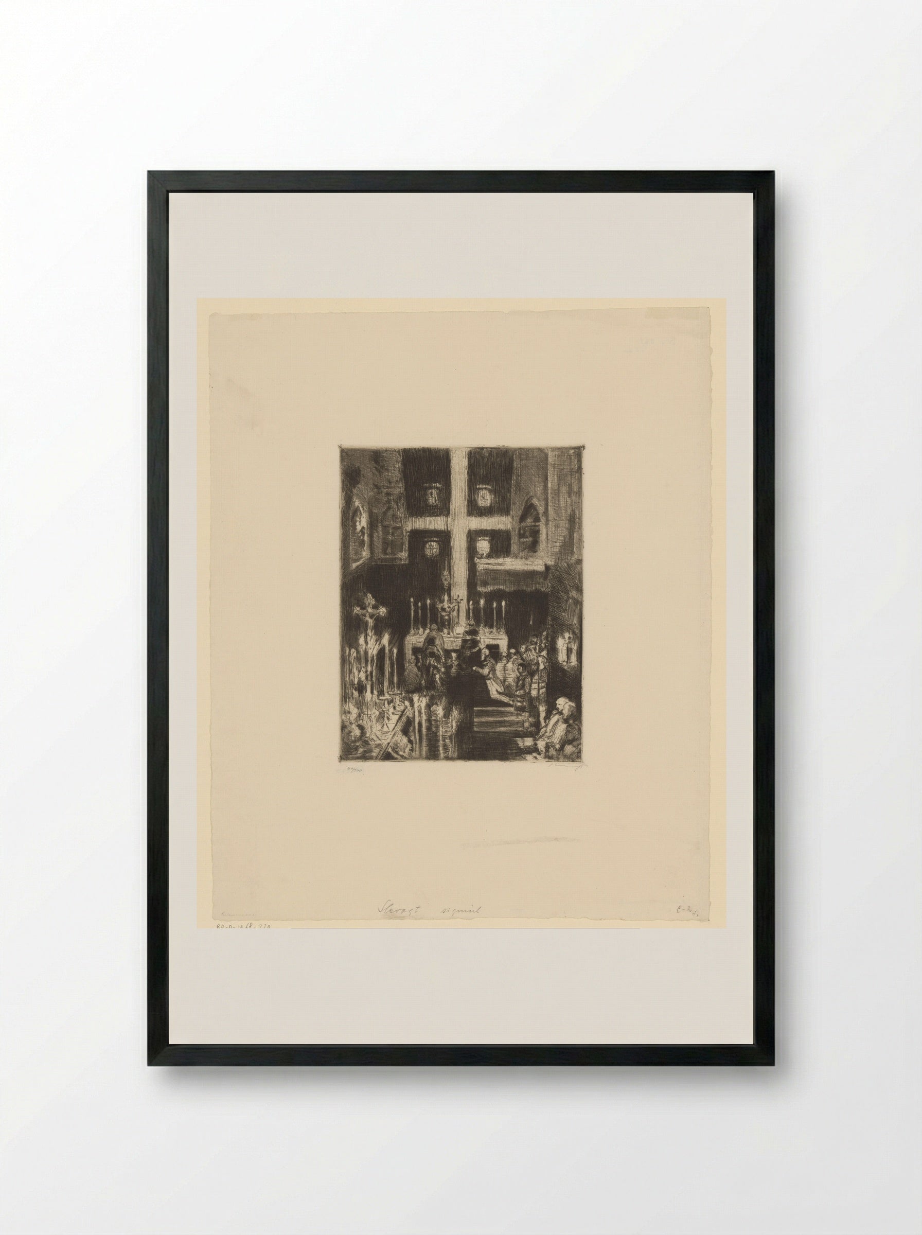 Kerkdienst van Georgiritter - Max Slevogt - Framed Print Black
