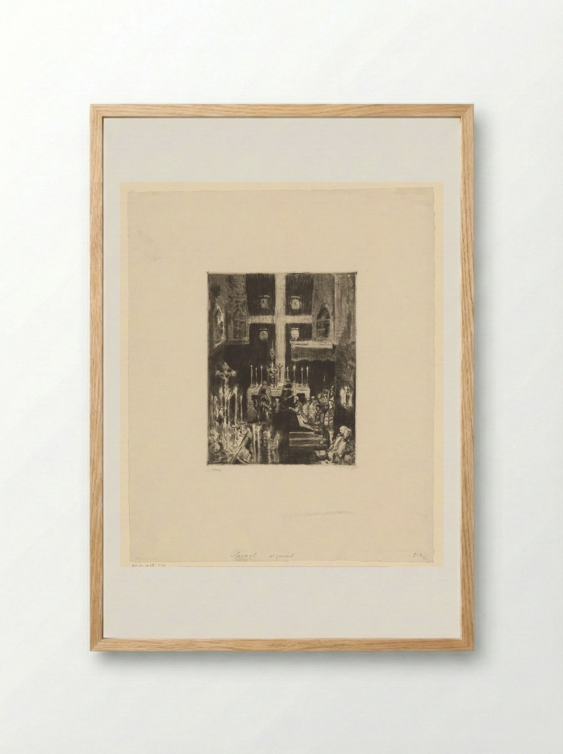 Kerkdienst van Georgiritter - Max Slevogt - Framed Print Wood