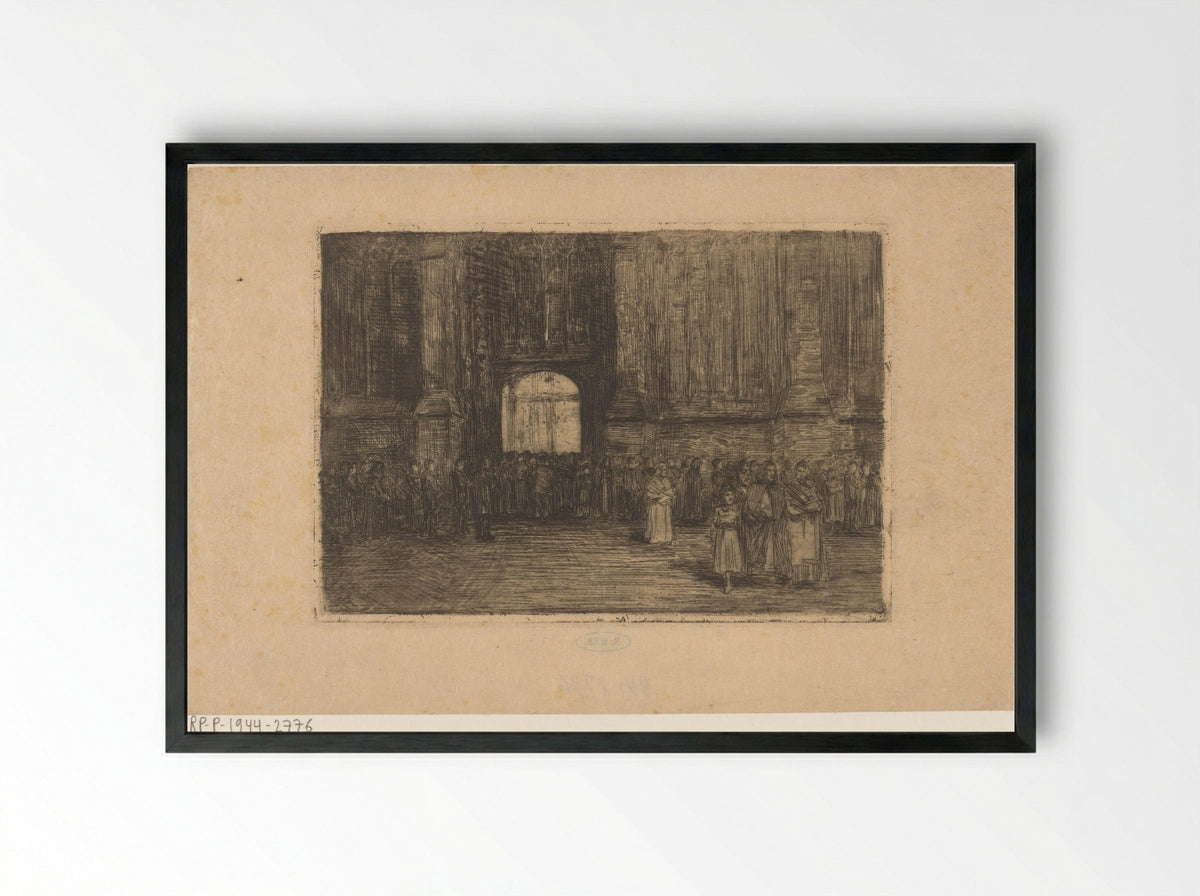 Kerkportaal - Antoon Derkinderen - Framed Print Black
