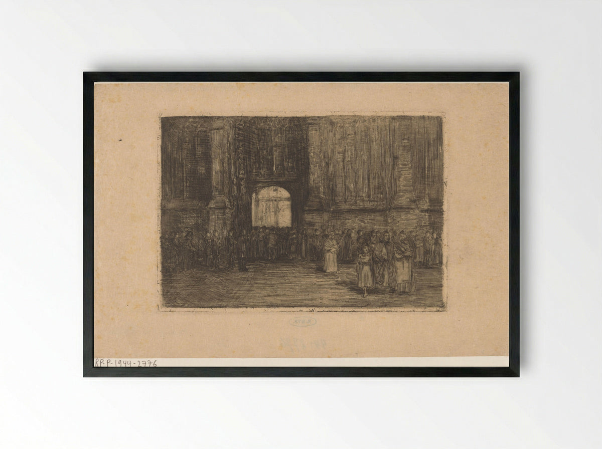 Kerkportaal - Antoon Derkinderen - Framed Print Black