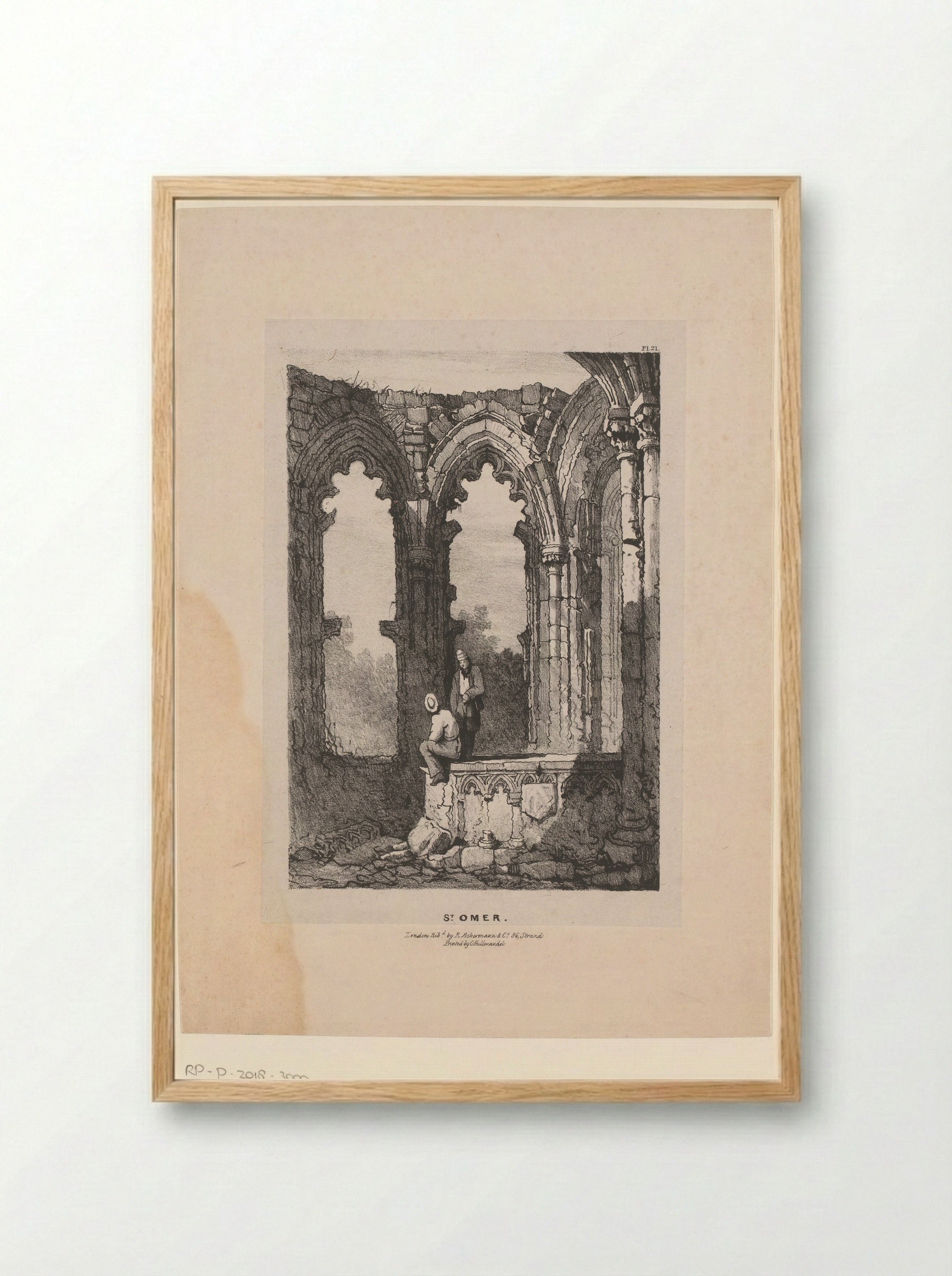 Kerkruïne in Sint-Omaars - Samuel Prout - Framed Print Wood