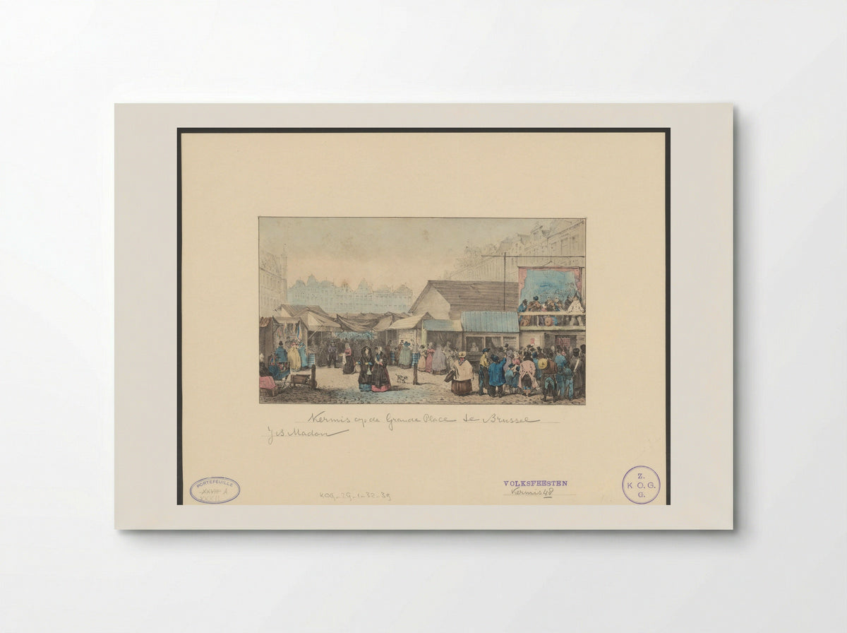Kermis op de Grote Markt te Brussel - Jean-Baptiste Madou - Poster