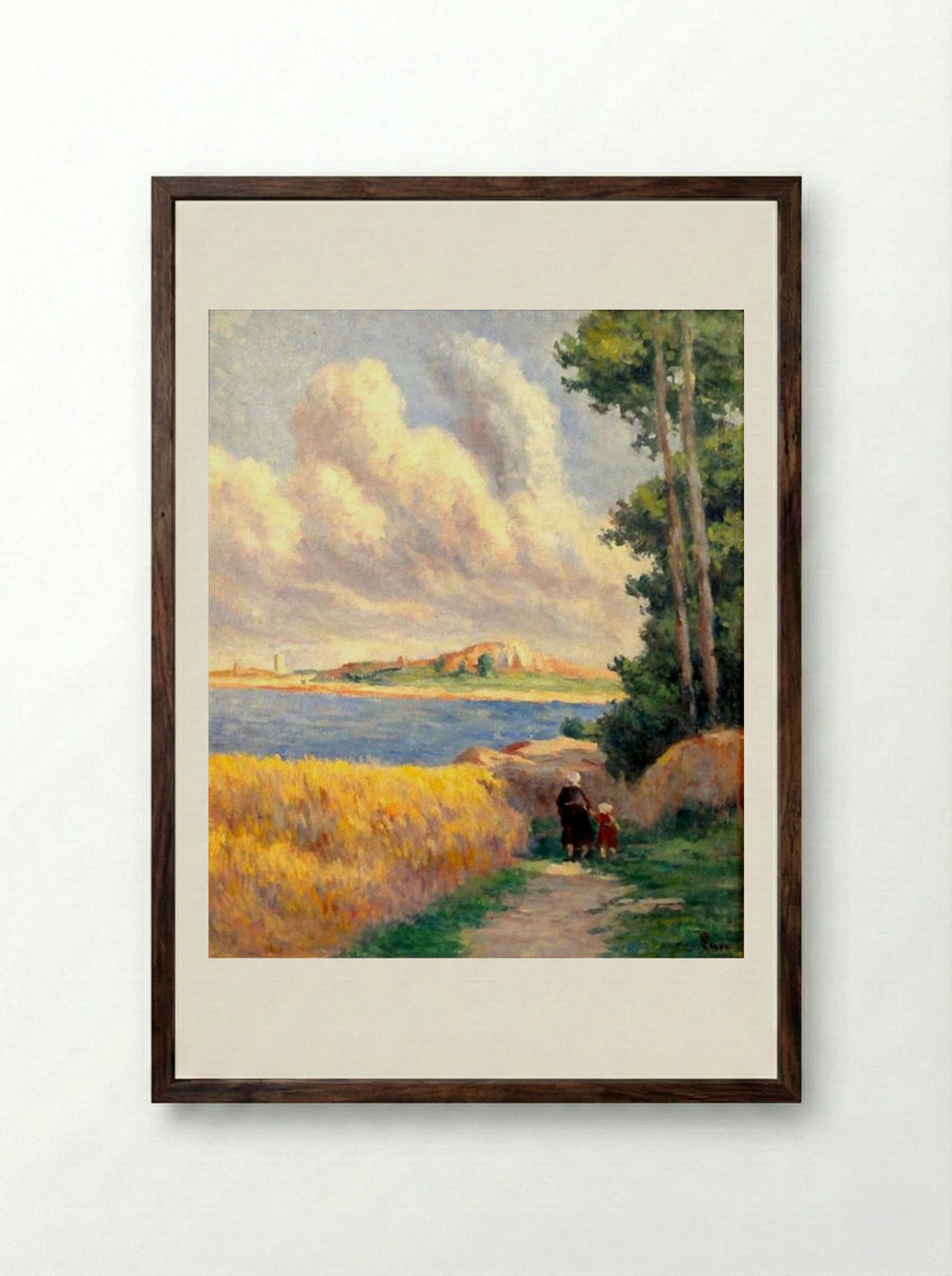 Kermouster, The Way - Maximilien Luce - Framed Print Dark Wood