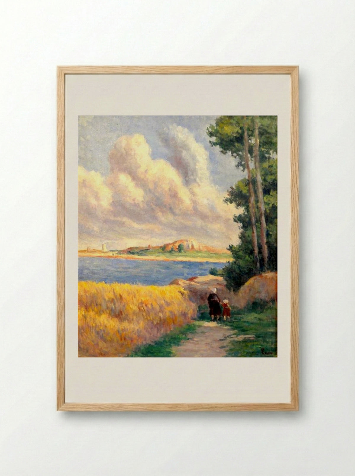 Kermouster, The Way - Maximilien Luce - Framed Print Wood
