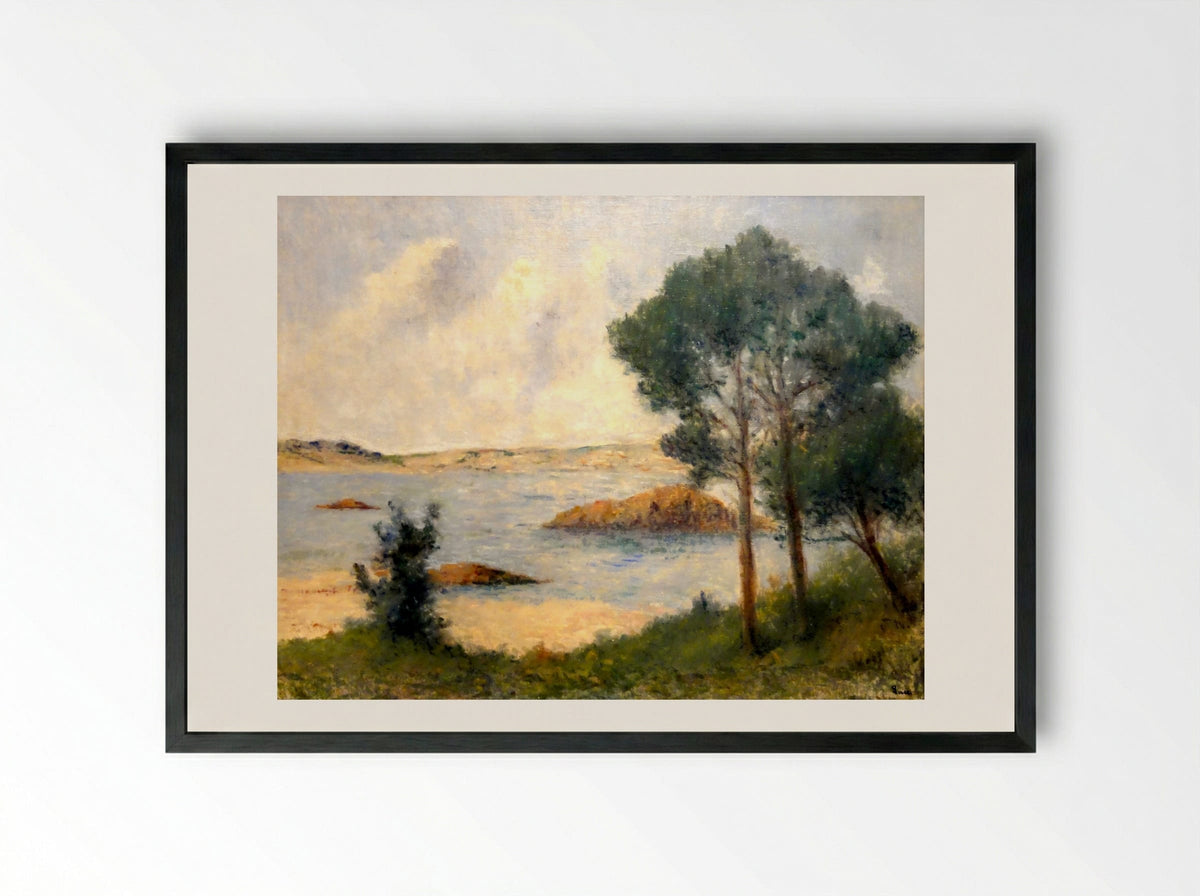 Kermouster - Maximilien Luce - Framed Print Black