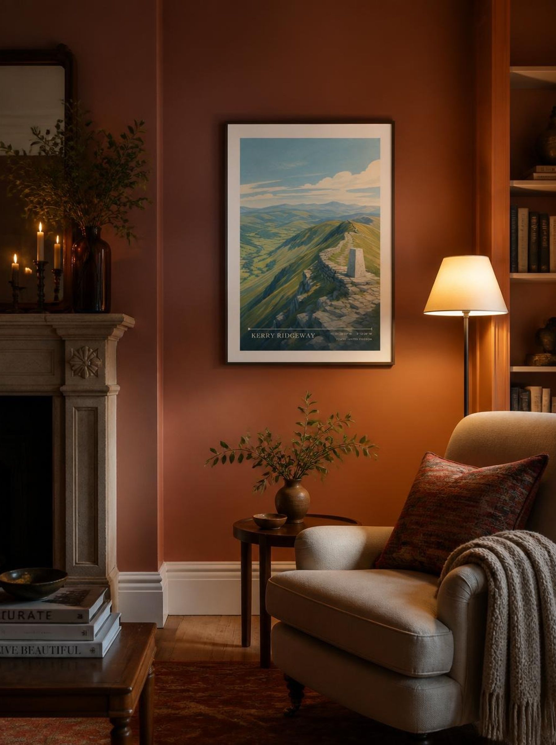 Kerry Ridgeway Powys United Kingdom Travel Poster - Lifestyle