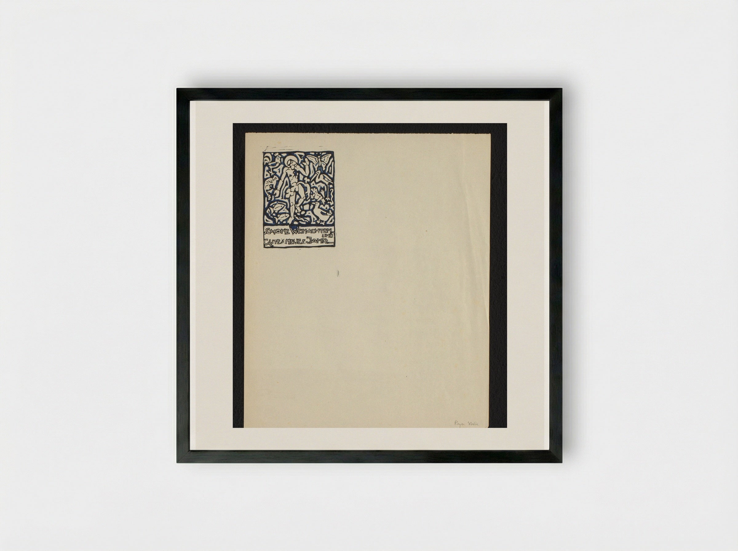Kerst- en nieuwjaarswens - Reijer Stolk - Framed Print Black
