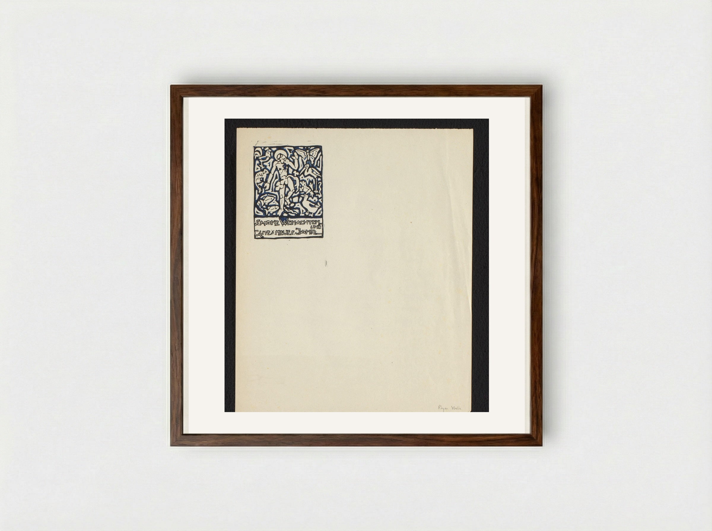 Kerst- en nieuwjaarswens - Reijer Stolk - Framed Print Dark Wood