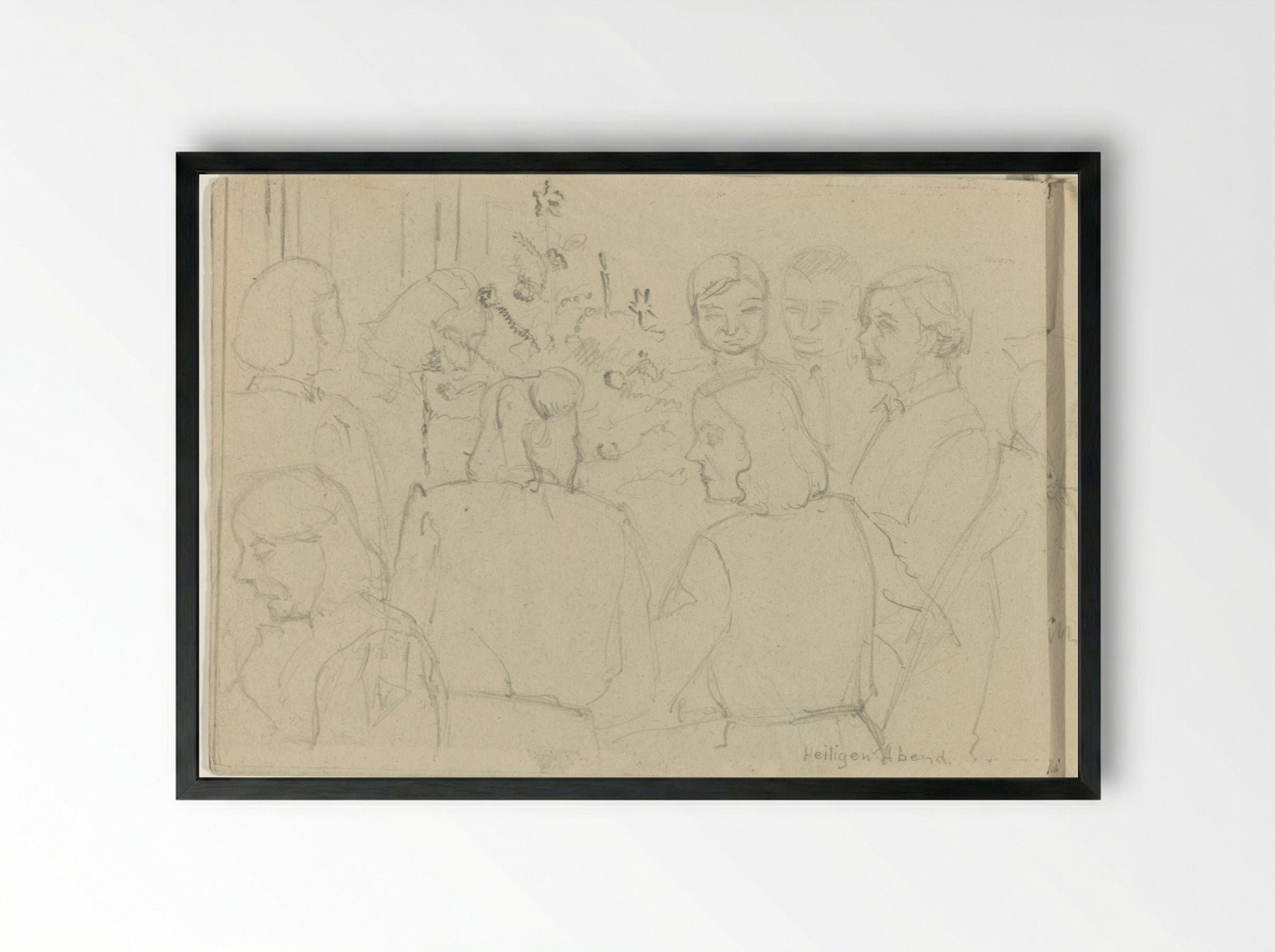 Kerstavond (Christmas Eve) - To Frank-Stoltz - Framed Print Black