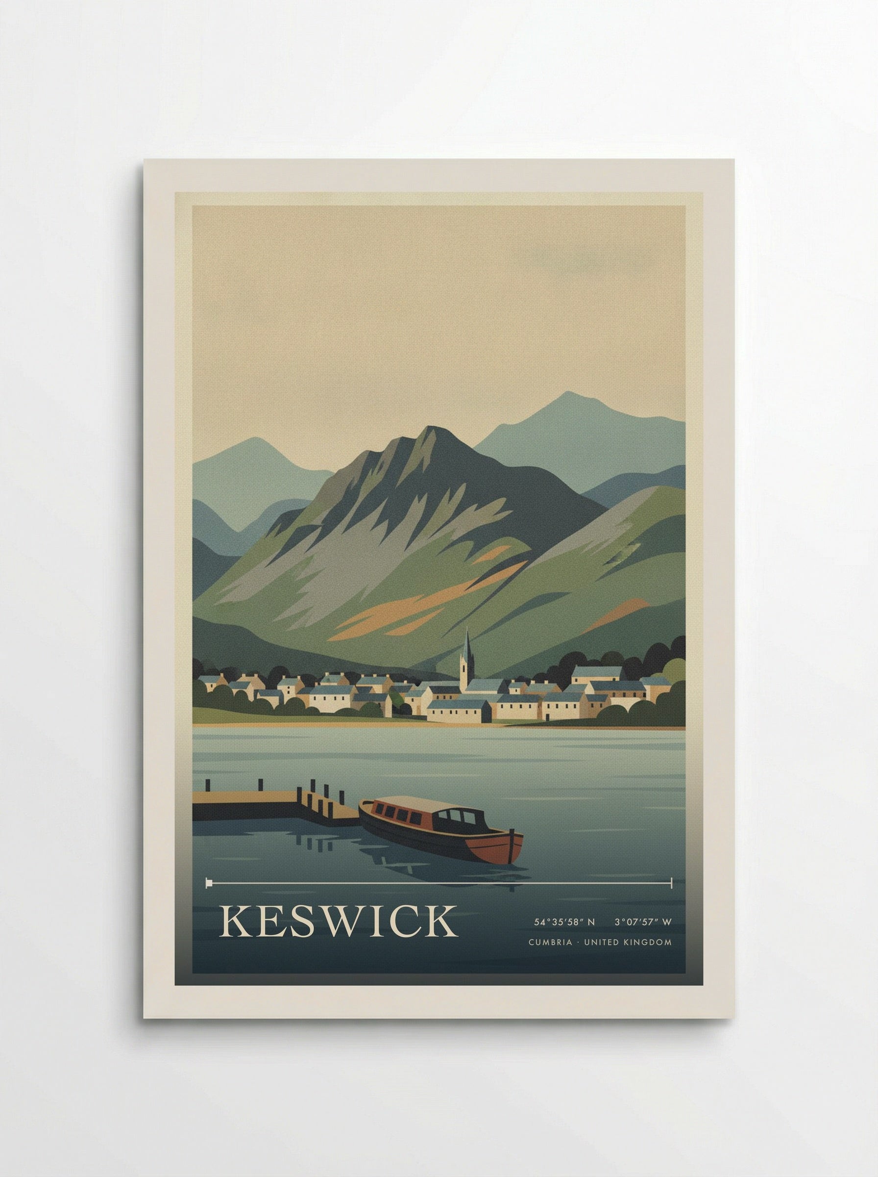 Keswick Cumbria United Kingdom Travel Poster - Poster