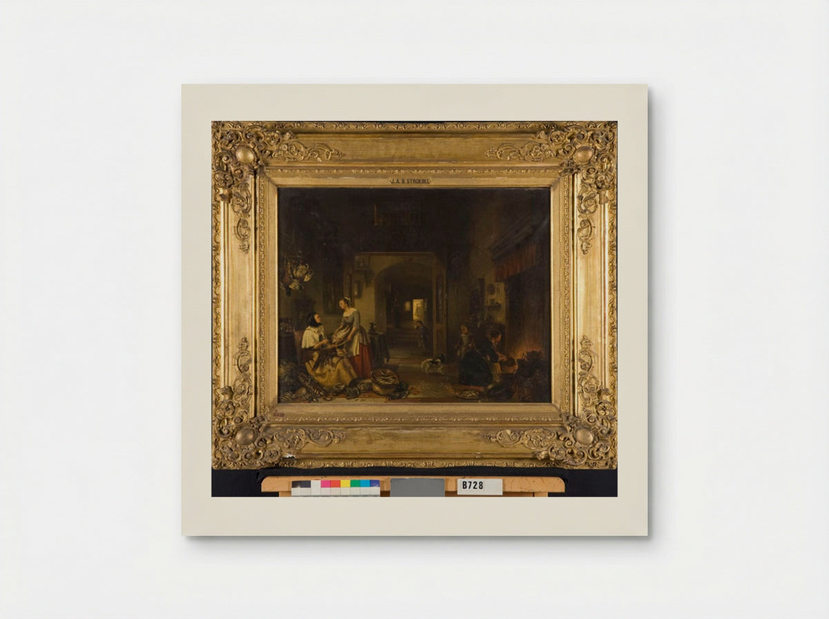 Keukeninterieur - Johannes Stroebel - Poster