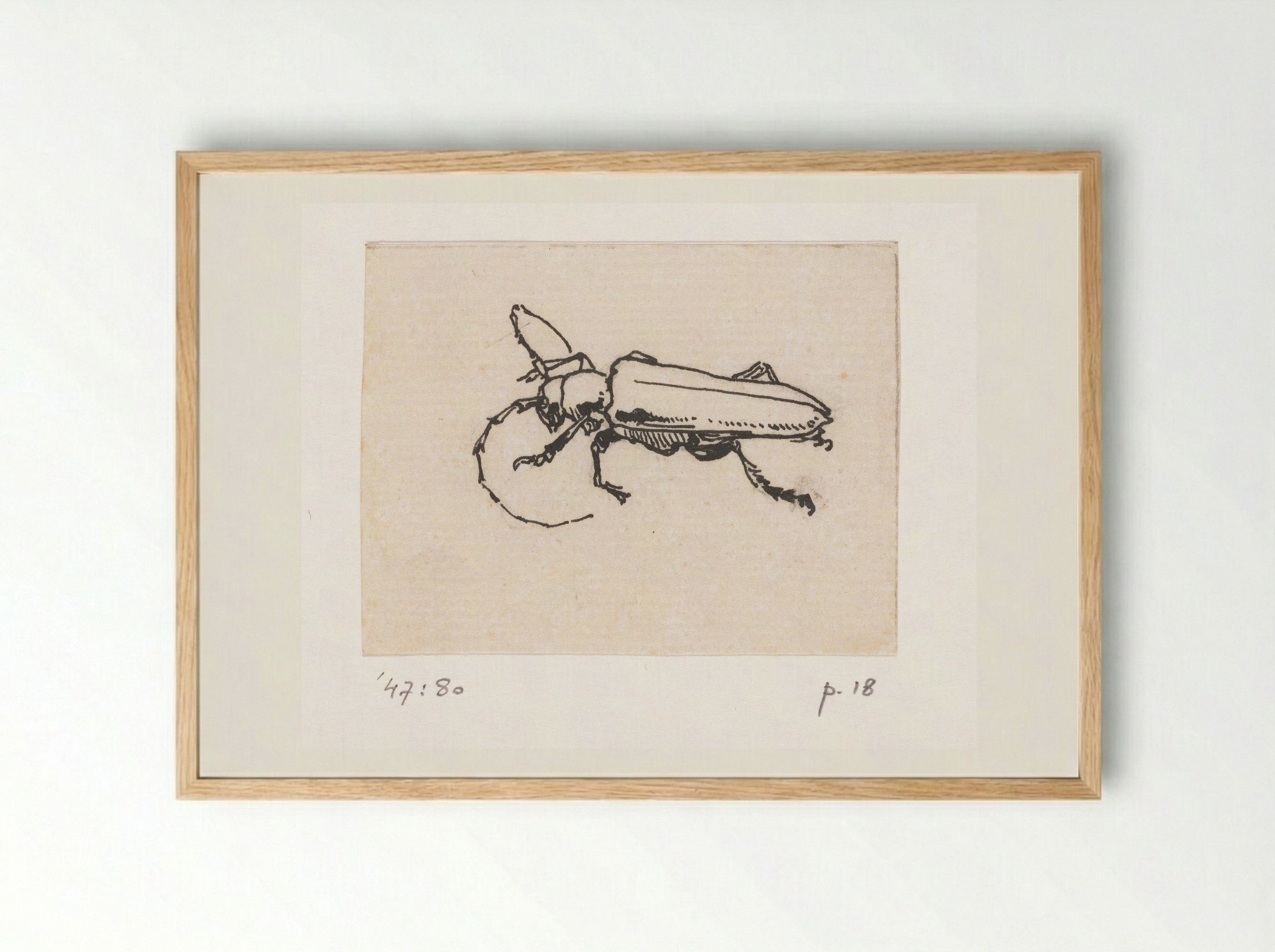 Kever (Beetle) - Willem Wenckebach - Framed Print Wood